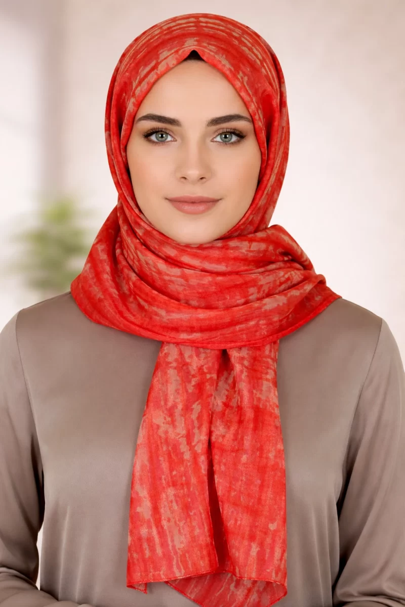 ORANGE TIE DYE GEORGETTE HIJAB