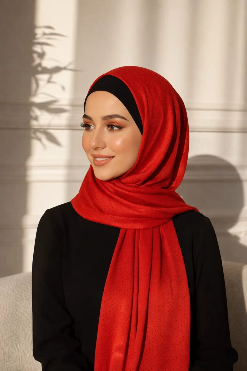 Red Polka Hijab