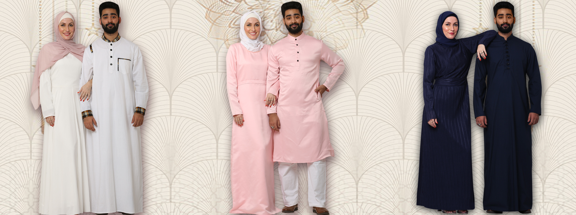 Islamic Men Women Matching Ramadan Wedding Dress 2023