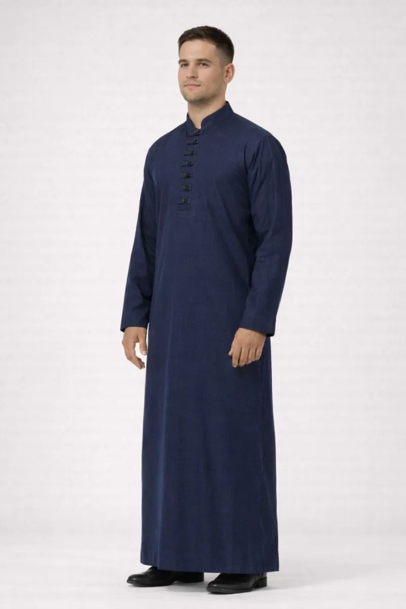 Dark Blue Cotton Thobe