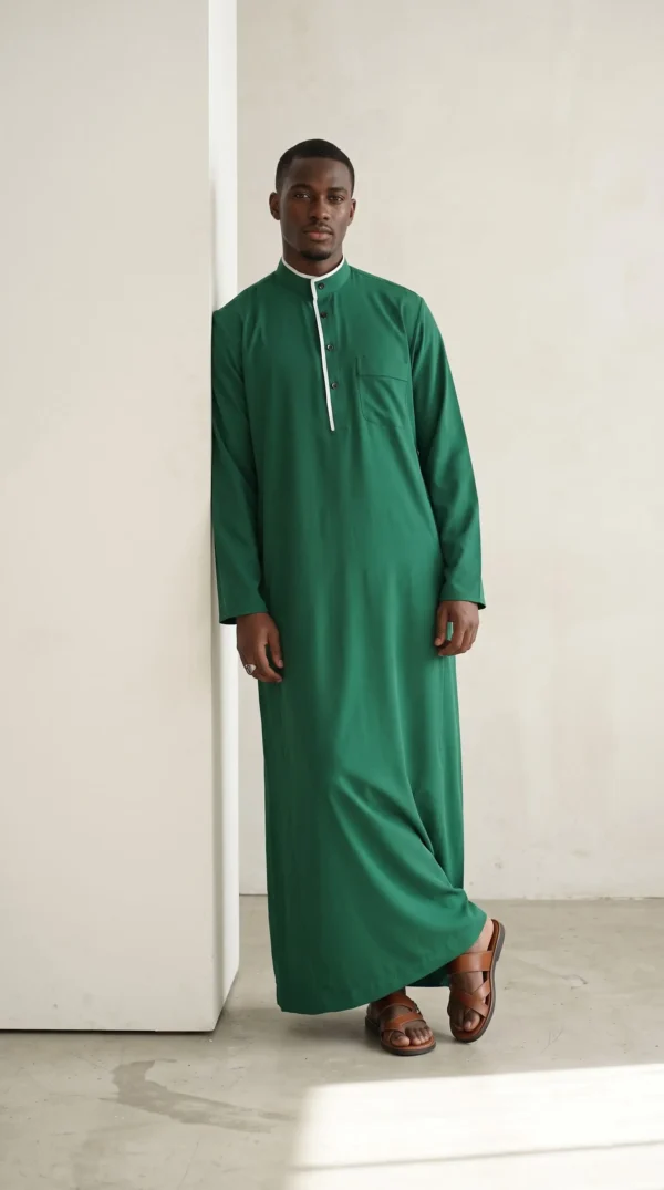 Green Crepe Thobe