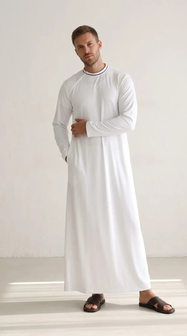 White Knit Thobe